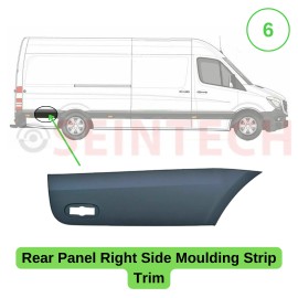 Seintech Side Moulding Strip with Side Marker Lamp Right Side for Mercedes Sprinter 06-18