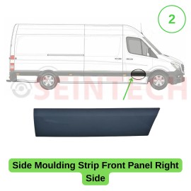 Seintech Side Moulding Strip with Side Marker Lamp Right Side for VW Crafter 06-18 LWB