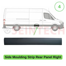 Seintech Side Moulding Strip with Side Marker Lamp Right Side for VW Crafter 06-18 LWB