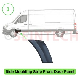 Seintech Side Moulding Strip with Side Marker Lamp Left Side for VW Crafter 06-18 LWB