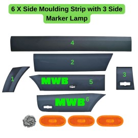 Seintech Side Moulding Strip with Side Marker Lamp Right Side for VW Crafter 06-18 MWB