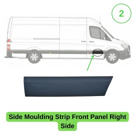 Seintech Side Moulding Strip with Side Marker Lamp Right Side for VW Crafter 06-18 MWB