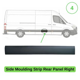 Seintech Side Moulding Strip with Side Marker Lamp Right Side for VW Crafter 06-18 MWB