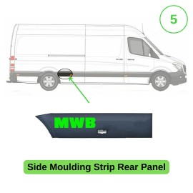 Seintech Side Moulding Strip with Side Marker Lamp Right Side for VW Crafter 06-18 MWB