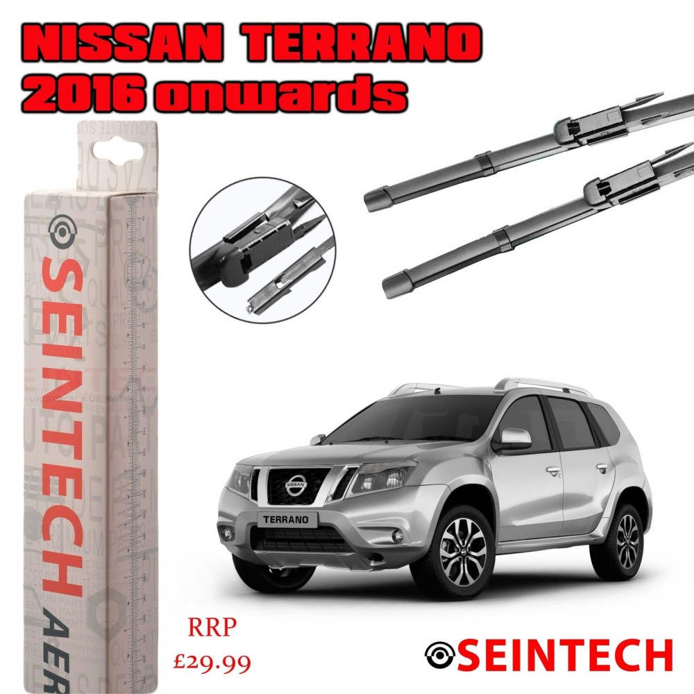 Seintech Nissan Terrano 2018 Onwards Specific Fit Front Windscreen Wiper Blades 24" 18"