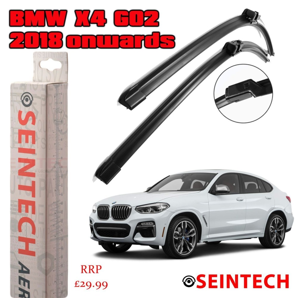 Seintech BMW X4 (G02) 2018 Onwards Specific Fit Front Windscreen Wiper Blades 26" 20"