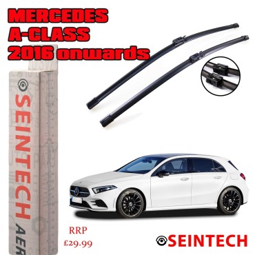 Seintech Mercedes A-Class 2016 Onwards Specific Fit Front Windscreen Wiper Blades 24" 19"