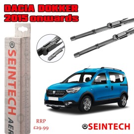 Seintech Dacia Dokker 2015 Onwards Specific Fit Front Windscreen Wiper Blades 22" 16"