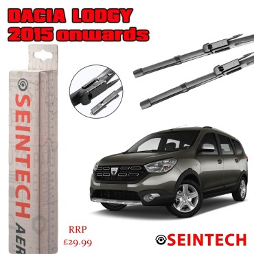 Seintech Dacia Lodgy 2015 Onwards Specific Fit Front Windscreen Wiper Blades 22" 16"