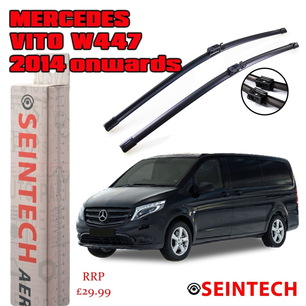 Seintech Mercedes Vito 2014 Onwards Specific Fit Front Windscreen Wiper Blades 28" 18"