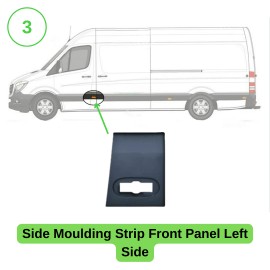 Seintech Side Moulding Strip with Side Marker Lamp Left Side for Mercedes Sprinter 06-18