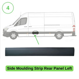 Seintech Side Moulding Strip with Side Marker Lamp Left Side for Mercedes Sprinter 06-18