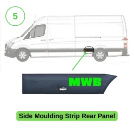 Seintech Side Moulding Strip with Side Marker Lamp Left Side for Mercedes Sprinter 06-18