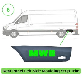 Seintech Side Moulding Strip with Side Marker Lamp Left Side for Mercedes Sprinter 06-18